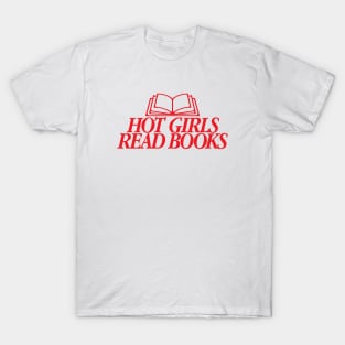 Hot Girls Read Books Red T-Shirt